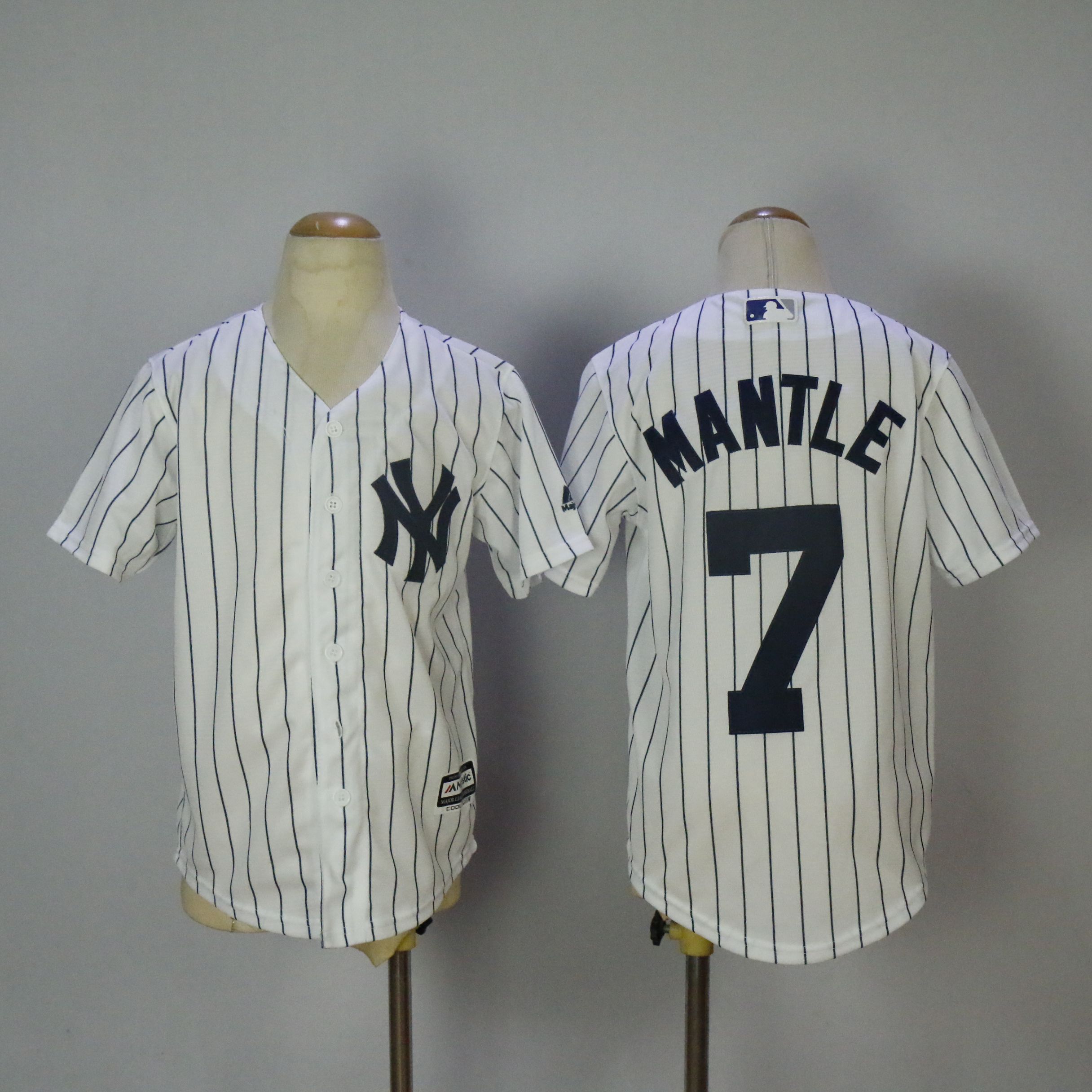 Youth New York Yankees #7 Mantle White MLB Jerseys->youth mlb jersey->Youth Jersey